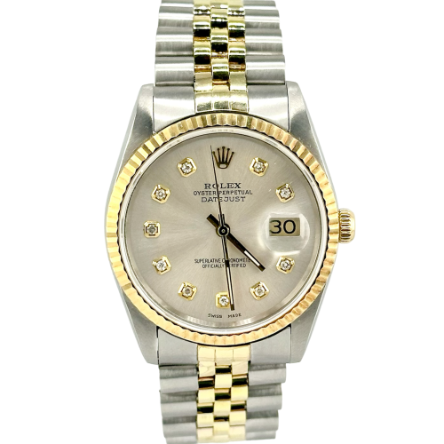 Rolex Datejust 16233 Silver Diamond