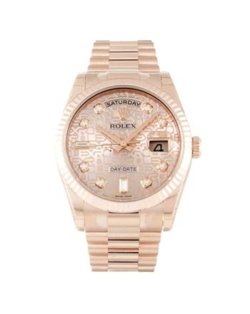 Rolex Day-Date Rose Dial 118235 Mens 36MM